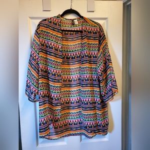 Multicolored cape